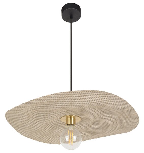 Lampa Wisząca MARKET SET, Rivage S, ściemnialny, beżowy, salon, tkanina | tekstylia, design