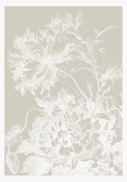 Tapeta Engraved Flowers