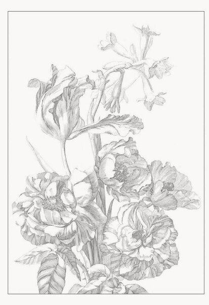 Tapeta Engraved Flowers