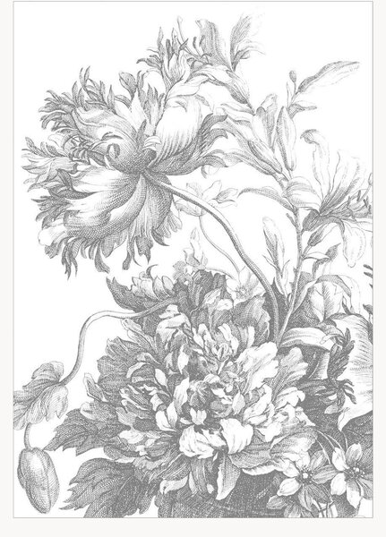 Tapeta Engraved Flowers