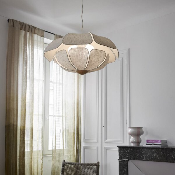 Lampa Wisząca MARKET SET, Coquillage, ściemnialny, beżowy, salon, tkanina | tekstylia, design