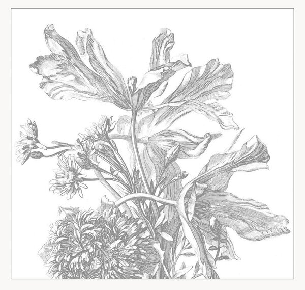 Tapeta Engraved Flowers