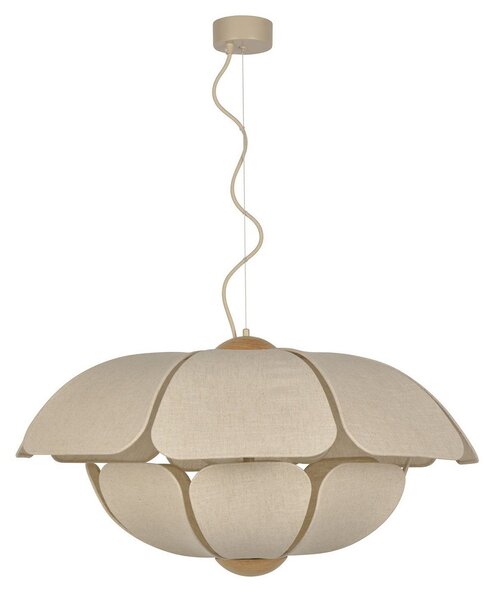 Lampa Wisząca MARKET SET, Coquillage, ściemnialny, beżowy, salon, tkanina | tekstylia, design