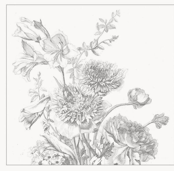 Tapeta Engraved Flowers