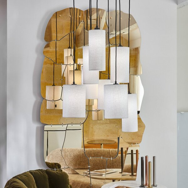 Lampa Wisząca MARKET SET, Cosiness, ściemnialny, biały, salon, tkanina | tekstylia, design