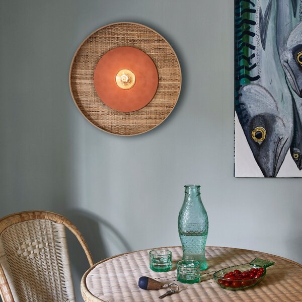 Lampa Ścienna MARKET SET, Portinatx, ściemnialny, brąz rdzawy, salon, ceramika, design