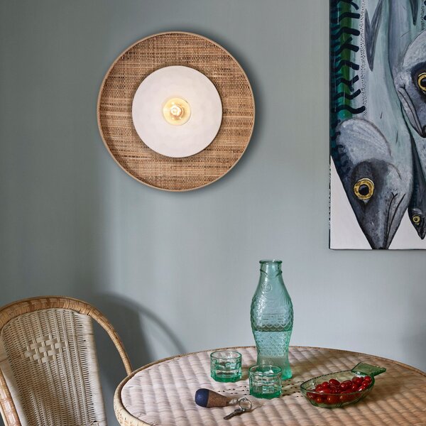 Lampa Ścienna MARKET SET, Portinatx, ściemnialny, biały, salon, ceramika, design