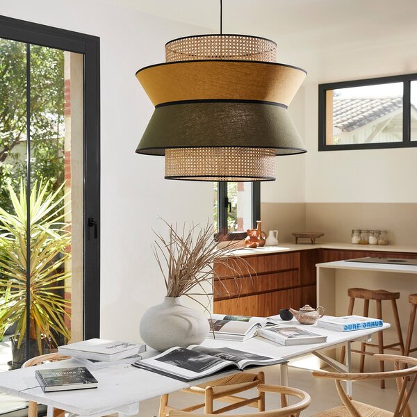 Lampa Wisząca MARKET SET, Singapour XXL, ściemnialny, wielokolorowy, salon, tkanina | tekstylia, design