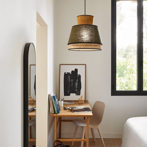 Lampa Wisząca MARKET SET, Singapour M, ściemnialny, zielony, salon, tkanina | tekstylia, design
