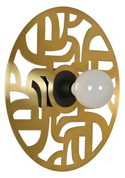 Lampa Ścienna MARKET SET, Labyrinthe, ściemnialny, złoty | mosiężny, salon, metal, design