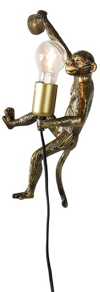 Vintage wandlamp goud - Animal Monkey Oswietlenie wewnetrzne