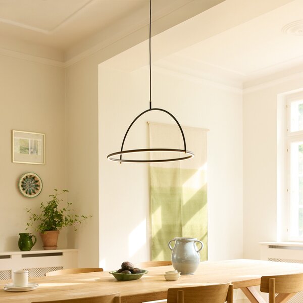 Lampa Wisząca Halo Design, TILT, ściemnialny, jadalnia, metal, design