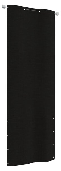 Parawan balkonowy, czarny, 80x240 cm, tkanina Oxford