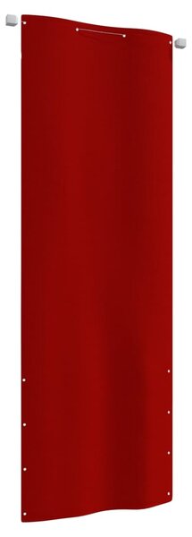 Parawan balkonowy, czerwony, 80x240 cm, tkanina Oxford