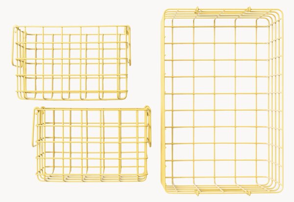 Komplet koszy do przechowywania z metalu The Baskets, 3 elem