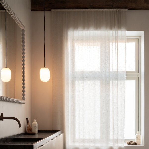 Lampa Wisząca Watt & Veke, Noor, ściemnialny, biały, salon, szkło, nowoczesny