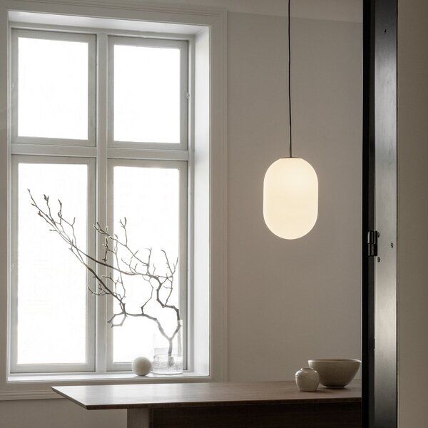 Lampa Wisząca Watt & Veke, Noor, ściemnialny, biały, salon, szkło, nowoczesny