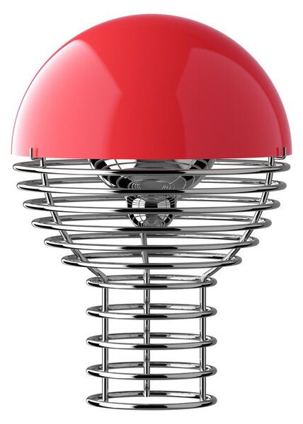 Lampa Stołowa Verpan, Wire, ściemnialny, czerwony, salon, stal szlachetna, design
