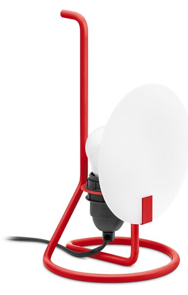 Lampa Stołowa Stilnovo, Bugia, czerwony, salon, metal, design