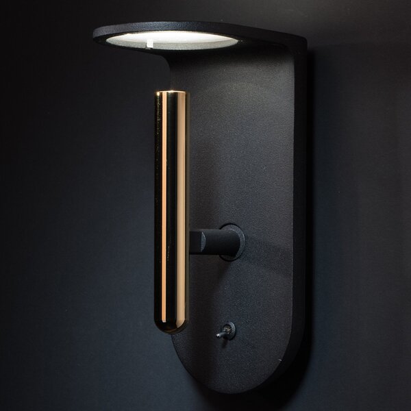 Lampa Ścienna Stilnovo, 2Nights_W2, czarny, sypialnia, metal, nowoczesny