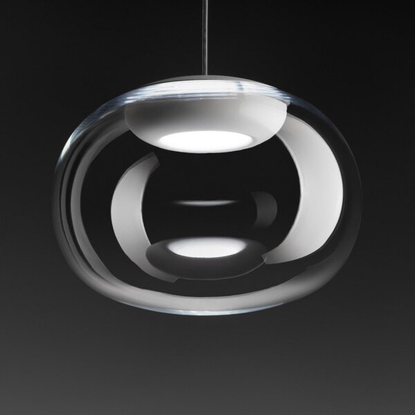 Lampa Wisząca Stilnovo, La Mariée, ściemnialny, szary, salon, szkło, design