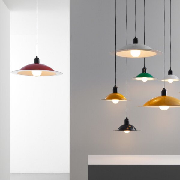 Lampa Wisząca Stilnovo, Lampiatta, czerwony, salon, metal, design