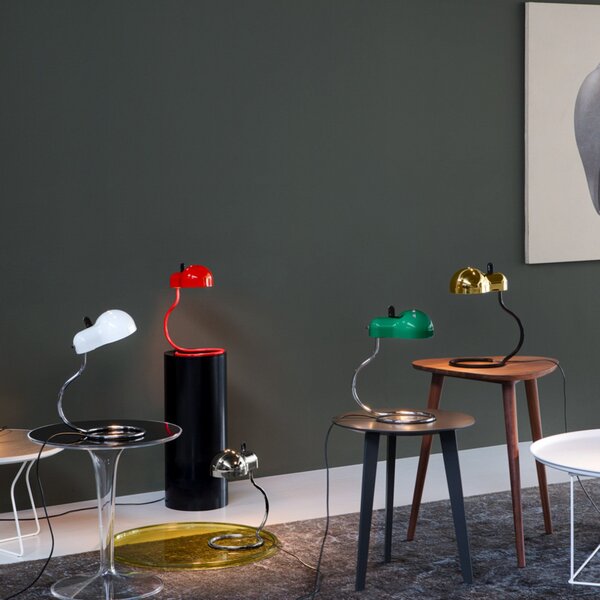 Lampa Stołowa Stilnovo, Minitopo, złoty | mosiężny, salon, metal, design