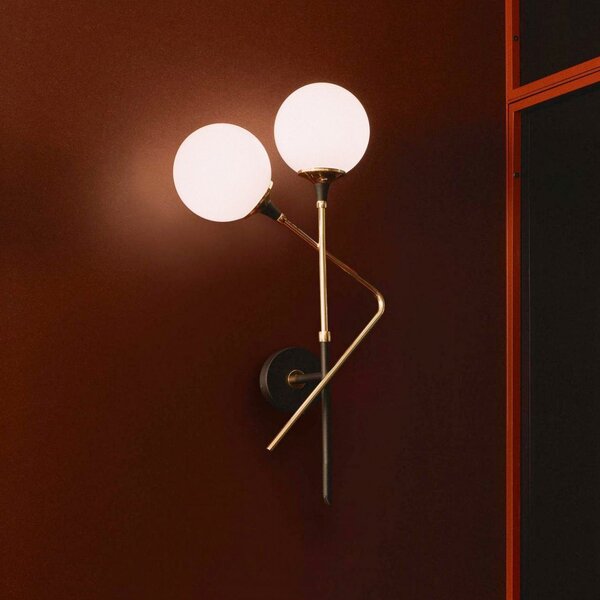 Lampa Ścienna Stilnovo, Galassia, złoty | mosiężny, salon, mosiądz, design