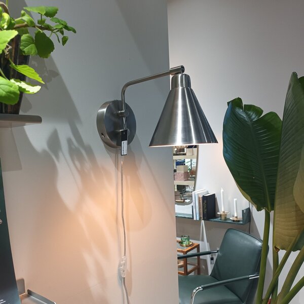 Lampa Ścienna House Doctor, ściemnialny, szary, salon, metal, nowoczesny