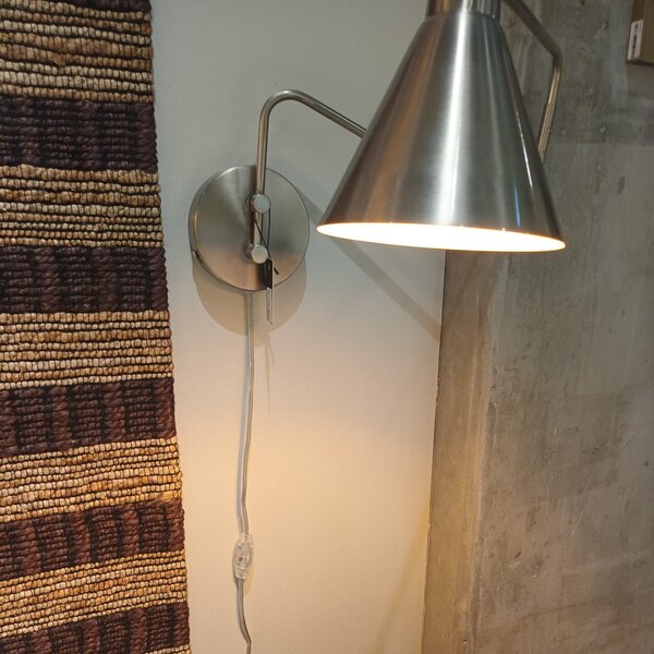 Lampa Ścienna House Doctor, ściemnialny, szary, salon, metal, nowoczesny