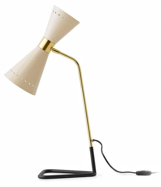 Lampa Stołowa Stilnovo, Megafono, beżowy, salon, metal, design
