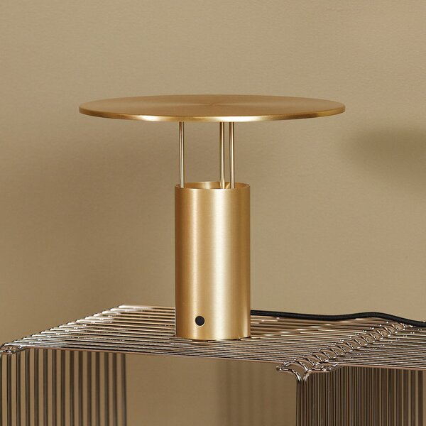 Lampa Stołowa Piet Hein, Tempel280, ściemnialny, złoty | mosiężny, sypialnia, aluminium, design