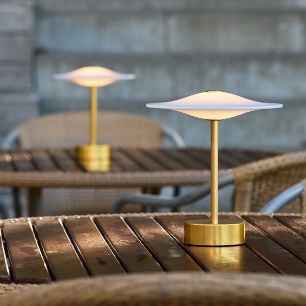 Zewnętrzna Lampa Piet Hein, ściemnialny, złoty | mosiężny, balkon, aluminium, design
