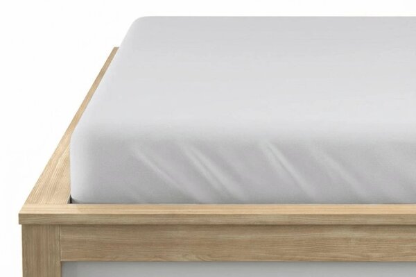 Jersey prześcieradło HIGHFIT srebrne 90 x 200 cm