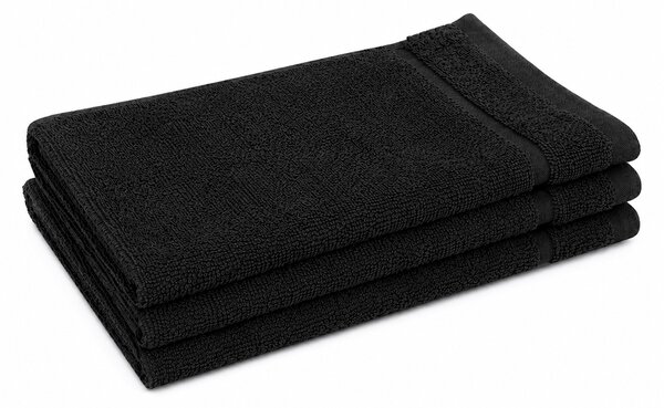 Ręcznik Classic czarny 30x30 cm, 100% bawełna