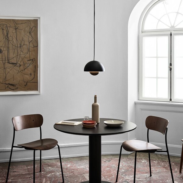 Lampa Wisząca &Tradition, Flowerpot VP1, ściemnialny, czarny, salon, metal, design