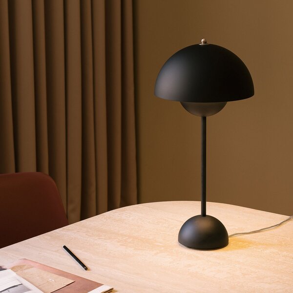 Lampa Stołowa &Tradition, Flowerpot VP3, czarny, salon, metal, design