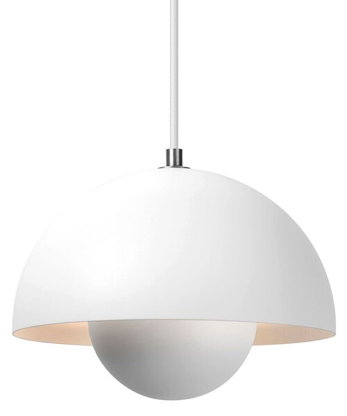 Lampa Wisząca &Tradition, Flowerpot VP1, ściemnialny, biały, salon, metal, design