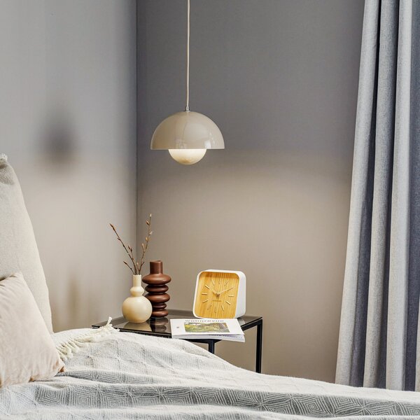 Lampa Wisząca &Tradition, Flowerpot VP1, ściemnialny, szary, salon, metal, design