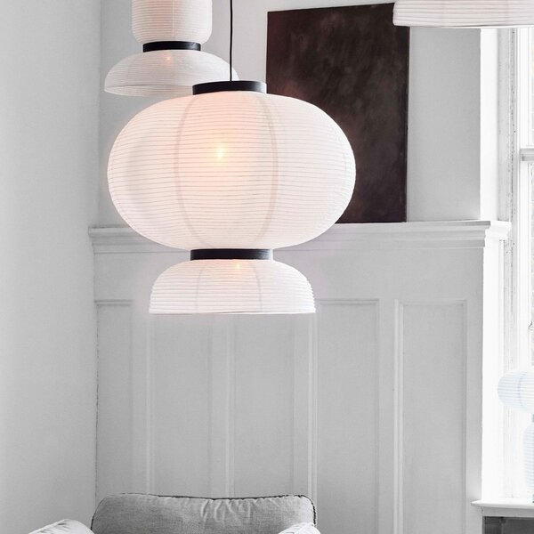 Lampa Wisząca &Tradition, Formakami JH5, ściemnialny, biały, salon, papier | karton, design