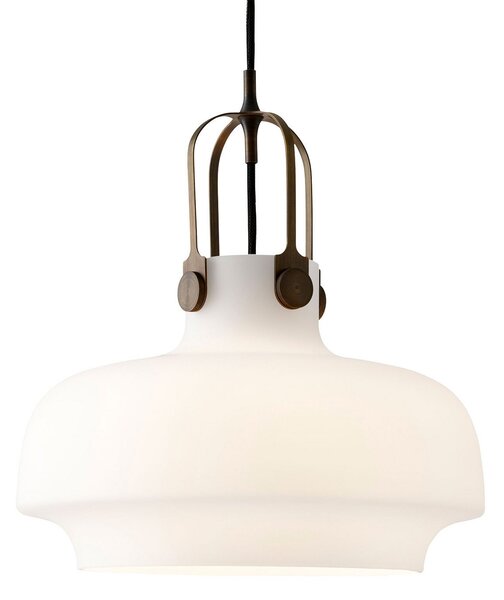 Lampa Wisząca &Tradition, Copenhagen SC7, ściemnialny, biały, salon, szkło, design