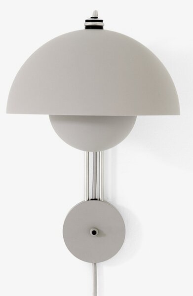 Lampa Ścienna &Tradition, Flowerpot VP8, szary, salon, metal, design