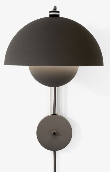 Lampa Ścienna &Tradition, Flowerpot VP8, czarny, salon, metal, design