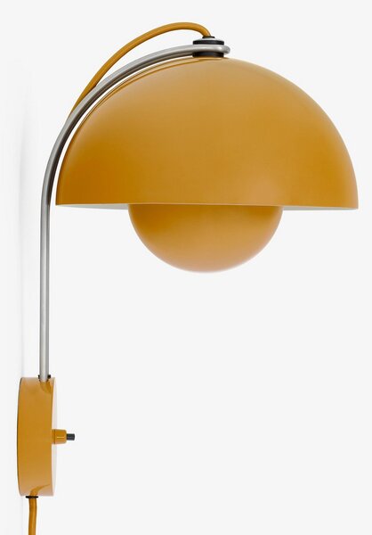 Lampa Ścienna &Tradition, Flowerpot VP8, żółty, salon, metal, design
