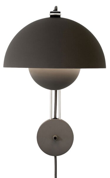 Lampa Ścienna &Tradition, Flowerpot VP8, czarny, salon, metal, design
