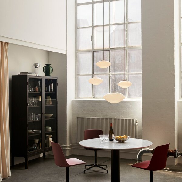 Lampa Wisząca &Tradition, Mist All The Way To Paris, ściemnialny, biały, salon, szkło, design