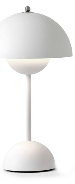 Lampa Stołowa &Tradition, Flowerpot VP9, ściemnialny, biały, salon, tworzywo sztuczne, design