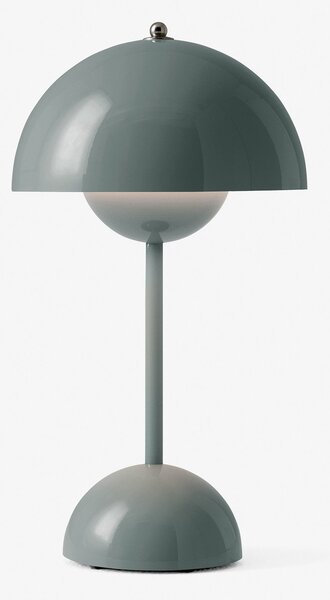 Lampa Stołowa &Tradition, Flowerpot VP9, ściemnialny, szary, salon, tworzywo sztuczne, design