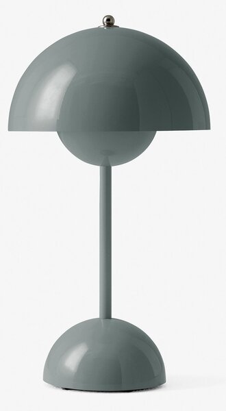 Lampa Stołowa &Tradition, Flowerpot VP9, ściemnialny, szary, salon, tworzywo sztuczne, design