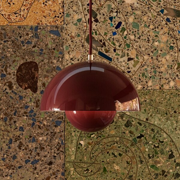 Lampa Wisząca &Tradition, Flowerpot VP1, ściemnialny, fioletowy, salon, metal, design